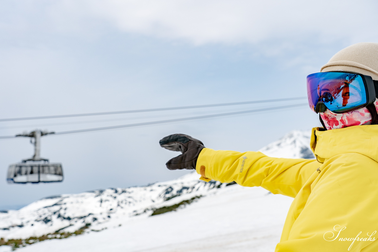 大雪山旭岳ロープウェイ｜ 2025～2026 Season Final...。北海道でイチバン高い山『旭岳』斜面にシュプールを描いて、滑り納め。今シーズンもありがとうございました。